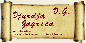 Đurđa Gagrica vizit kartica